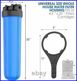 3 Set 204.5'' Big Blue Filter Housing+ Spin Down Sediment Reusable Water Filter