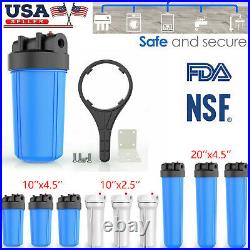3 Set 20x4.5/10 x 4.5/ 10 x 2.5 Big Blue Whole House Water Filter System