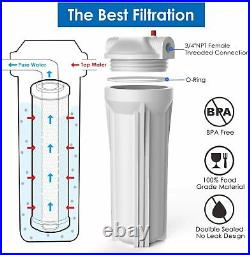 3 Set 20x4.5/10 x 4.5/ 10 x 2.5 Big Blue Whole House Water Filter System