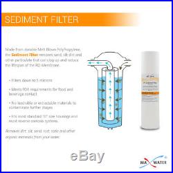 3 Stage 10 Standard Anti-Scale Whole House Water Filtration System with 2 Gauge