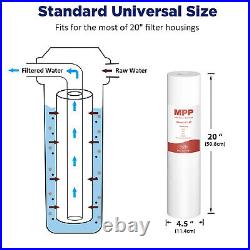3 Stage 20 Big Blue Housings Whole House System+Spin Down Sediment Water Filter