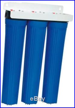 3 Stage 20 Blue Whole House Water Filter System With Filters & Wrench