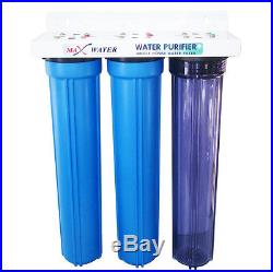 3 Stage 20 Whole House Water Filter Softening Softener System With Ball Valves