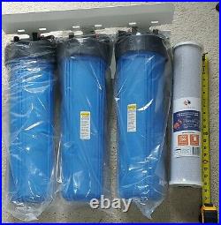 3-Stage 20 x 4.5 Whole House Water Filter System (1Port)+ Bracket & wrench