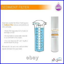 3 Stage 20x4.5 Big Blue 1Whole House Water Filter for Calcium chlorine Odor D