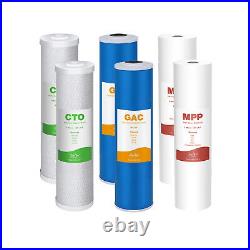 3-Stage 20x4.5 Big Blue Whole House Water Filter System 1 NPT Port 150,000 Gal