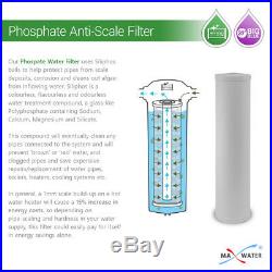 3 Stage 20x4.5 Whole House BB Phosphate Lime Anti-Scale Water Filter 3/4 Port