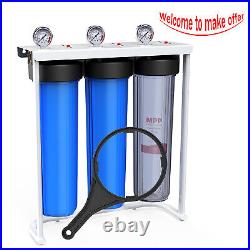 3 Stage 4.5 x 20 Whole House Water Filter System, Sediment & Carbon, 1 Port