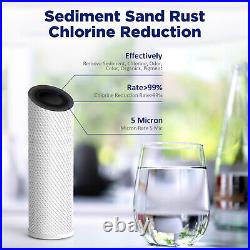 3-Stage 5? M 20x4.5 Sediment GAC CTO Carbon Block Water Filter Whole House 6Pack