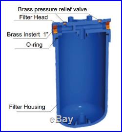 3 Stage Big Blue 10 2 x gauge Whole House water filter System 110x4,5HHBB10B