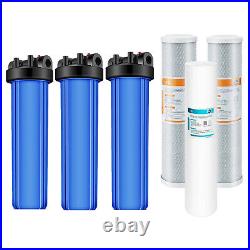 3-Stage Big Blue 20 Whole House System 1 In/out Port, Sediment, Carbon Filters