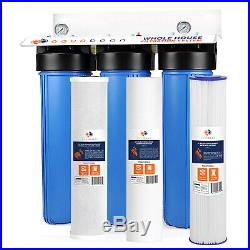 3-Stage Big Blue 20 Whole House System 1 Port+, Carbon, Sediment, Pleated Filters