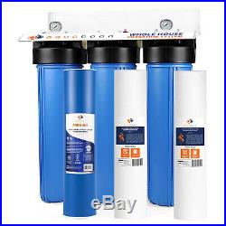 3-Stage Big Blue 20 Whole House System 1 Port+, GAC, 2 Sediment Filters