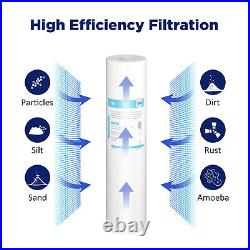 3-Stage Big Blue Whole House Water Filter Housing 20 x 4.5 Filtration System