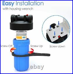 3 Stage Commercial Grade Under Sink Water Filter System 10 x 4.5 Cartridges