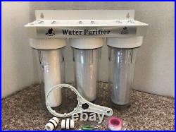 3 Stage Crystal Clear Whole House Water Purifier 3/4 FNPT Inlet/Outlet
