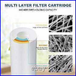 3-Stage Filtration 20 Inch Whole House Water Filter Housing Carbon Sediment Set