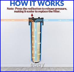 3-Stage Filtration 20 Inch Whole House Water Filter Housing for Well City Water
