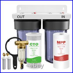 3 Stage Whole House Water Filter Housing System Spin Down Sediment Filtration