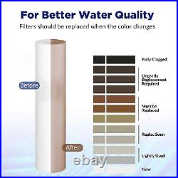3 Stage Whole House Water Filter Sediment Carbon Filter 20x4.5+ Pressure Gauge