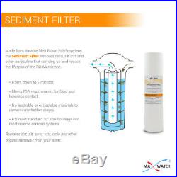 3 Stage Whole House Water Filter Sediment Carbon Filter With 2 Dry Pressure Gauges