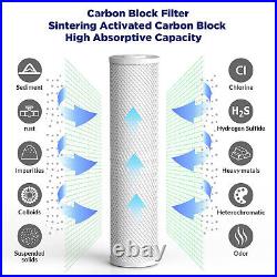 3-Stage Whole House Water Filter System 20x4.5 Big Blue Home Water Filtration