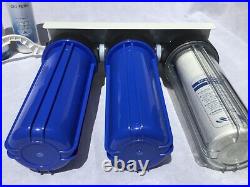 3 Stage Whole House Water Filter System with Leak Proof Double O-Ring 1 Port