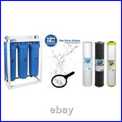 3 Stage Whole House Water Purifier and Softener Filter Kit Salt Free 1 BSP 20