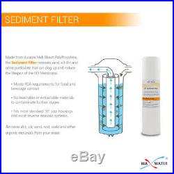3 Stage Whole house water Sediment Carbon Filter +2 Dry Pressure Gauges 1/2 NPT