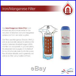 3 Stages 10x 2.5 3/4 Port Whole House Iron Manganese Max Water System Filter