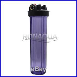 3 Transparent Big Blue Housings 20 for Whole House Water Filtration System