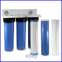 3-stage 20x 4.5 WH BB Tannin Removal Water Filtration System 1 ports