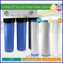 3-stage 20x 4.5 WH BB Tannin Removal Water Filtration System ¾ ports