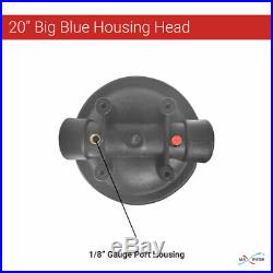 3 x20x4.5 BB Whole House Filter Blue Housing 1 Ports with Wrench, Gauge, Bracket