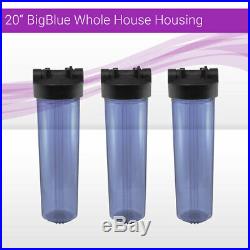 3 x 20 x4.5 BB Clear Whole House Filter Housing 1 Ports With Pressure Release