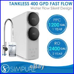 400 Gpd Reverse Osmosis Water Filtration System Fast Flow Tankless Whole House
