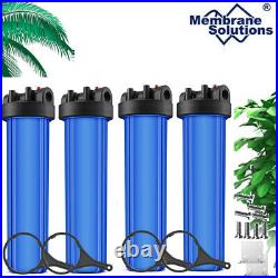 4Pack 20 x 4.5 Big Blue Whole House Filter Housings for Home RO Water Filter