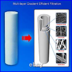 4.5 x 20 Big Blue Sediment Water Filters (5 Micron) 20 Whole House Cardridges