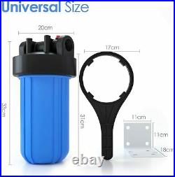 4.5x10'' Big Blue Whole House System, 4 Carbon Block Water Filter Cartridge