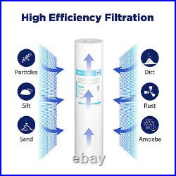 4.5x20 Big Blue Whole House Water Filter System for Well Farm Pool+1Year Filter