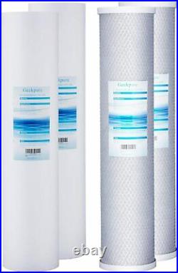 4 PK Big Blue Carbon Block & PP Sediment Replacement Water Filter Set 20 x 4.5
