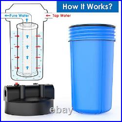 4 Pack 10 Inch Big Blue Home Whole House Water Filter Housing 10 x 4.5 System