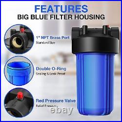 4 Pack 10 Inch Big Blue Whole House Water Filter Housing for 10 x 4.5 System