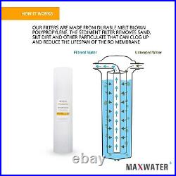 4 Pack 20 x 4.5 Big Blue Whole House 10 Micron Sediment Water Filter