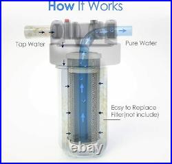 4 Pack Big Blue 10 Water Filter Clear Housing For Whole House 1 Outlet/Inlet