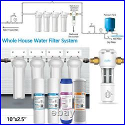 4-Stage 10 Whole House System Carbon, Sediment, Update Spin Down Water Pre Filter