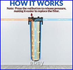 4-Stage 20 Inch Whole House Water Filter Housing System System 20 x4.5 Filters