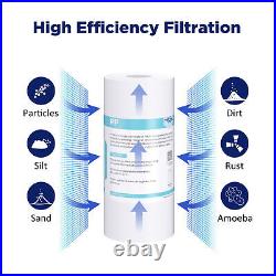 4-Stage Clear Whole House Water Filter Housing Filtration &Spin Down Pre-Filter