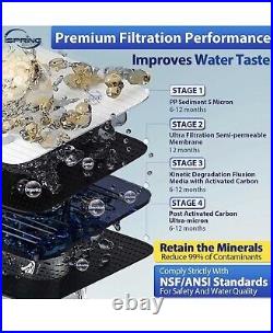 4 Stage Whole House Ultra filtration 0.01 Micron UF Drinking Water Filter System