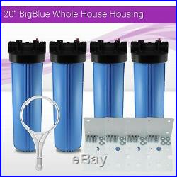 4 x 20 Big Blue Whole House Water System Filter Housing With no Gauge Port